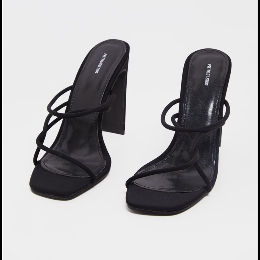 Prettylittlething black heels